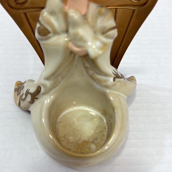 Yankee Candle Porcelain Pottery Angel Metal Wings & Dove TeaLight Candle Holder - Picture 6 of 10